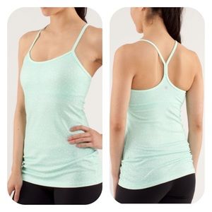Lululemon Power Y Tank Luon Light Petit Dot Fresh Teal